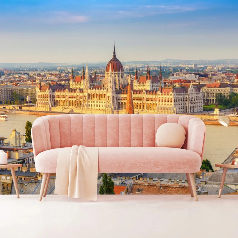 Wall mural Budapest skyline at the Hungarian Parliament