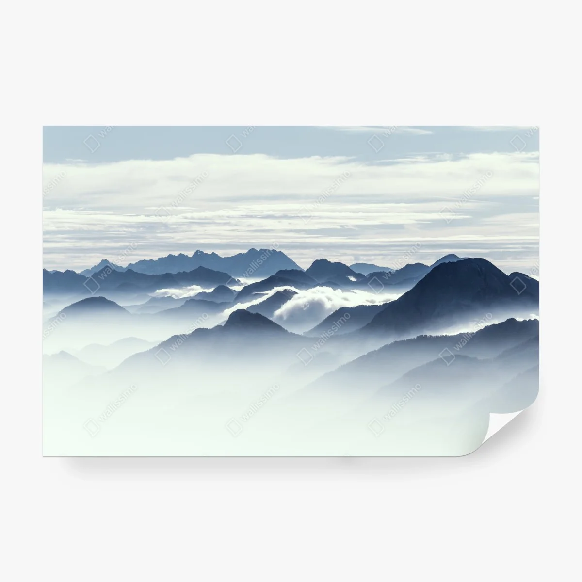 Wall mural misty mountain layers at dawn ⁕ Wallissimo® Wall mural misty mountain layers at dawn ⁕ Wallissimo®