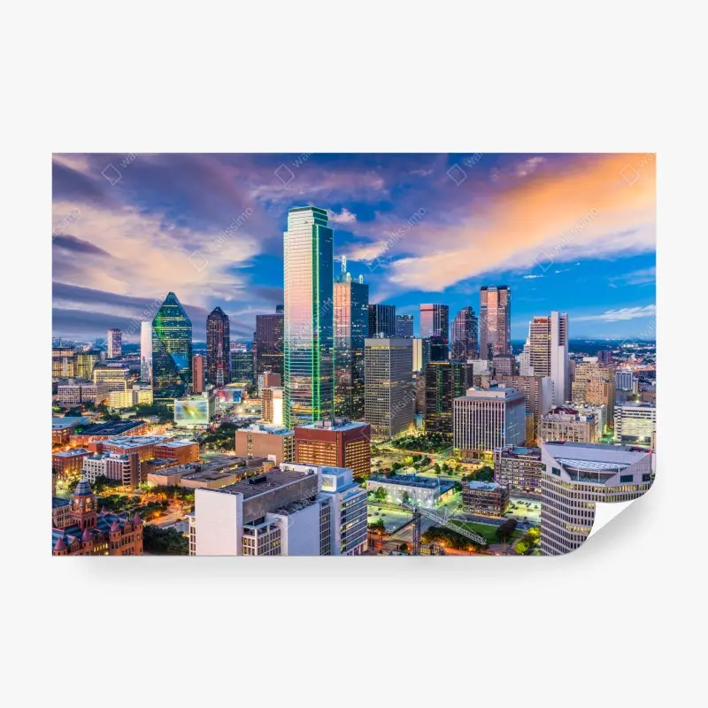 Wall mural Dallas skyline at dusk