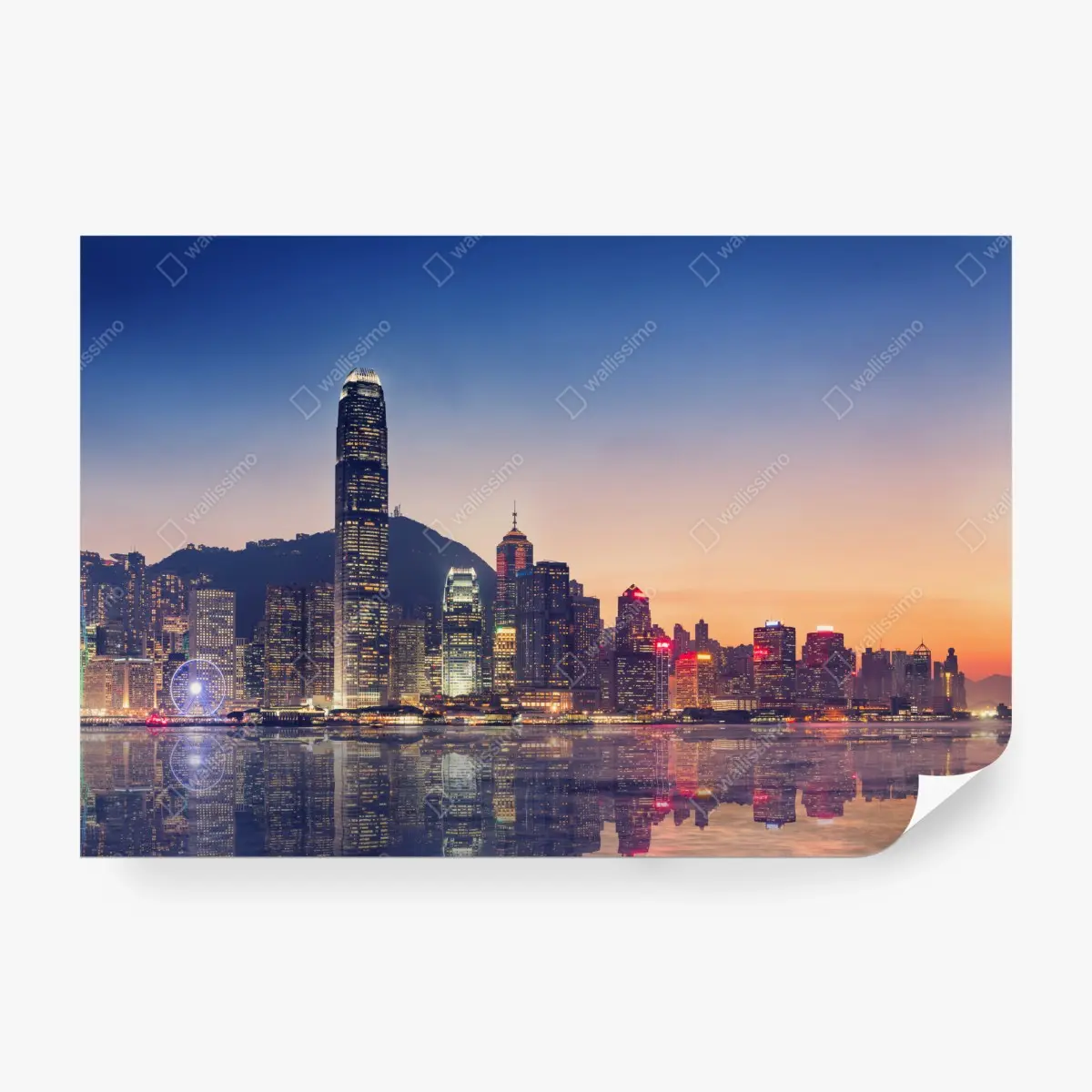 Wall mural Hong Kong skyline at twilight ⁕ Wallissimo®