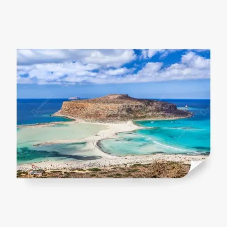 Wall mural turquoise lagoon beach panorama • Wallissimo®