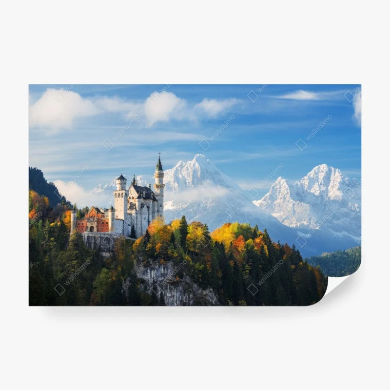 Wall mural fairytale castle in the Alps