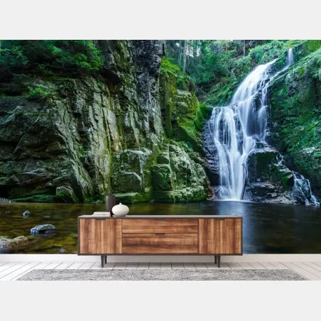 Wall mural Kamienczyk waterfall in Karkonosze • Wallissimo®
