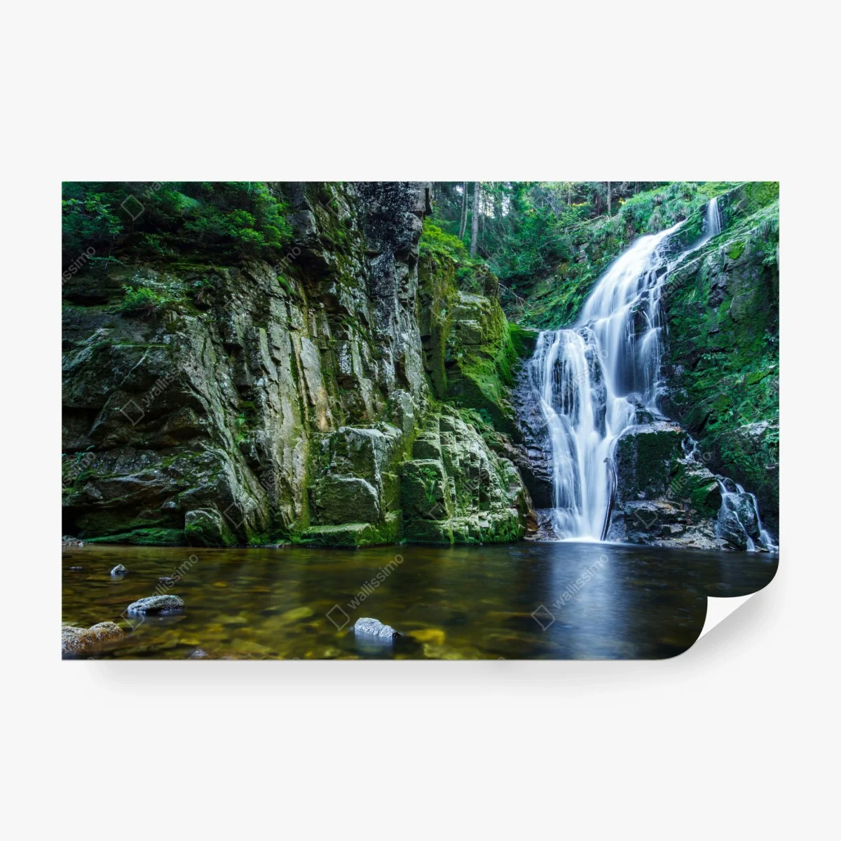 Wall mural Kamienczyk waterfall in Karkonosze ⁕ Wallissimo®