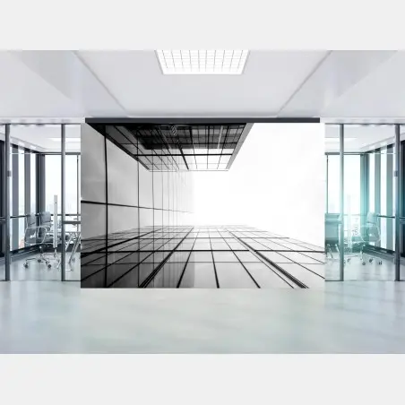 Wall mural minimalist glass skyscraper perspective • Wallissimo®