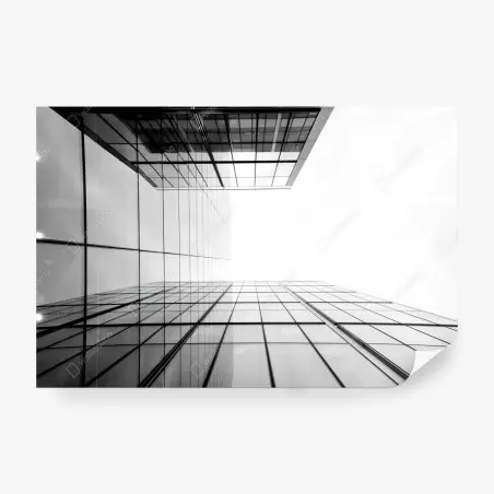 Wall mural minimalist glass skyscraper perspective • Wallissimo®
