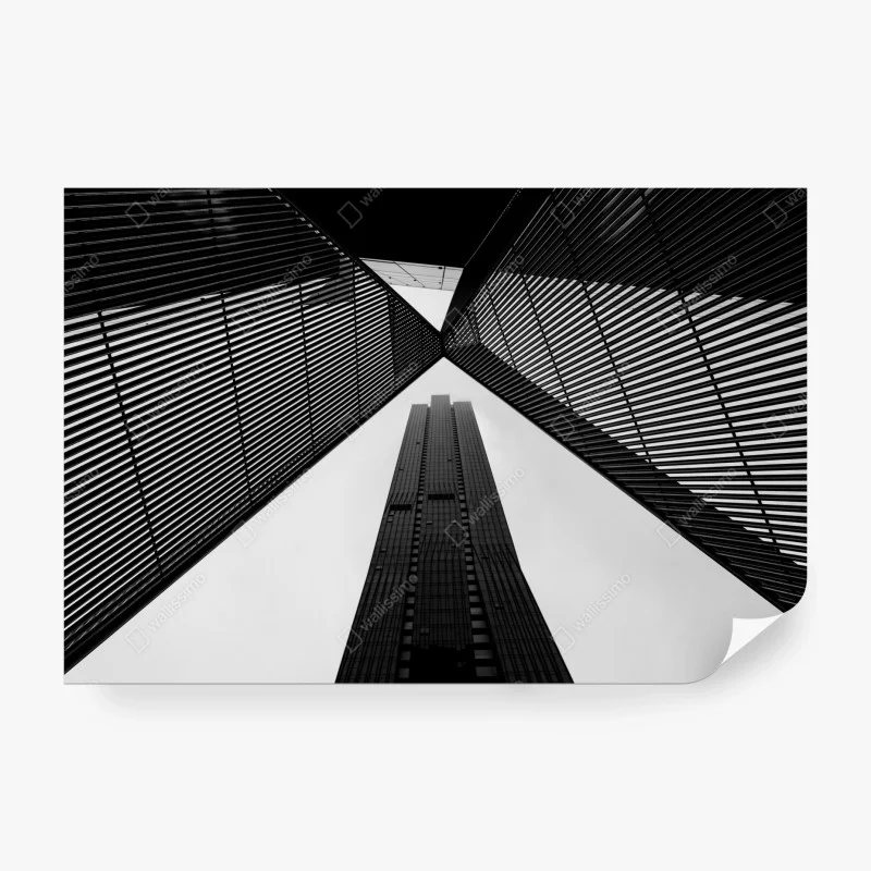 Wall mural Melbourne architectural lines in monochrome