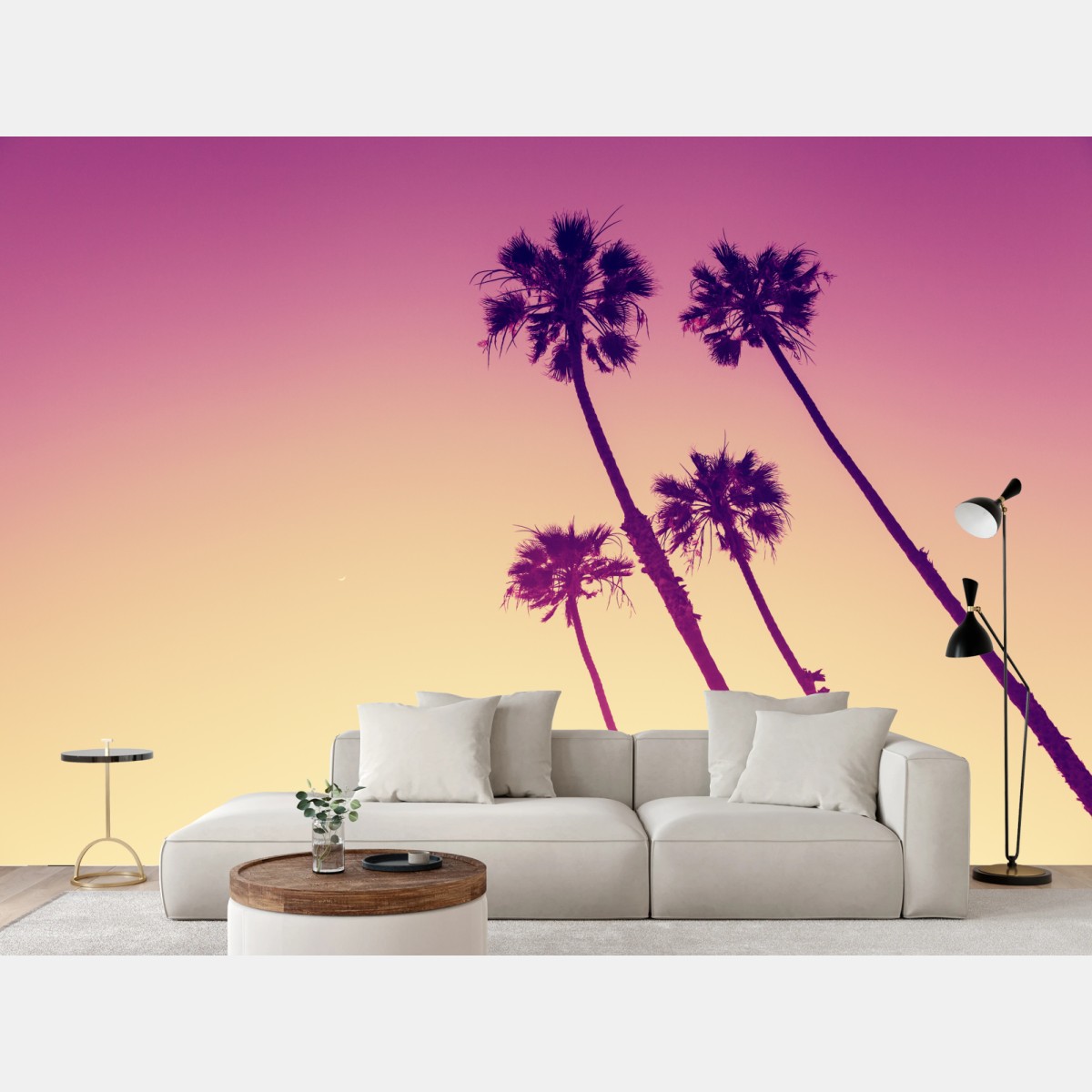 Wall mural California palms at Sunset Cliffs • Wallissimo®