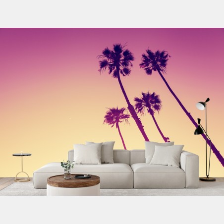 Wall mural California palms at Sunset Cliffs • Wallissimo®