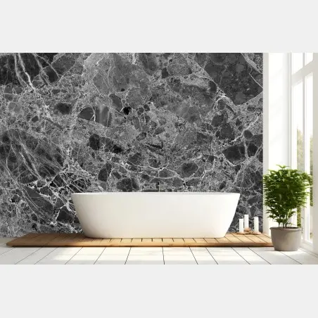 Wall mural monochrome marble texture art • Wallissimo®
