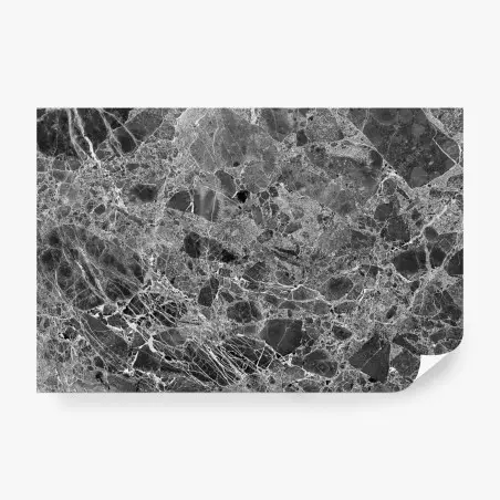 Wall mural monochrome marble texture art • Wallissimo®