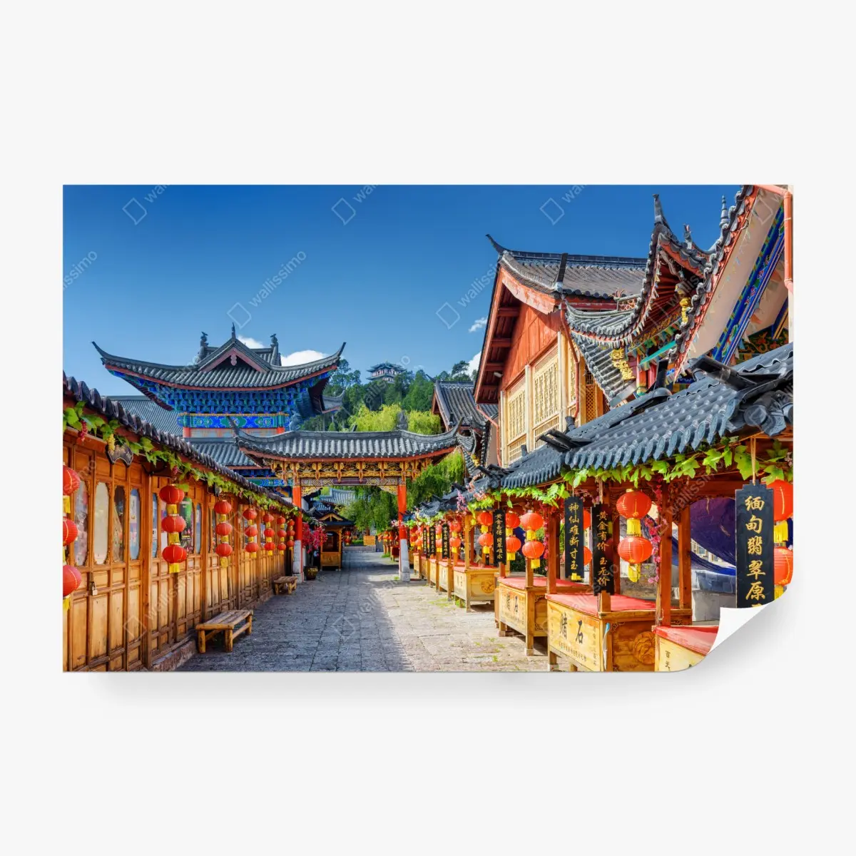 Wall mural Lijiang old town lantern street • Wallissimo®