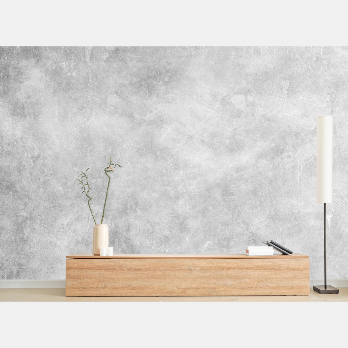 Wall mural subtle grey concrete texture • Wallissimo®