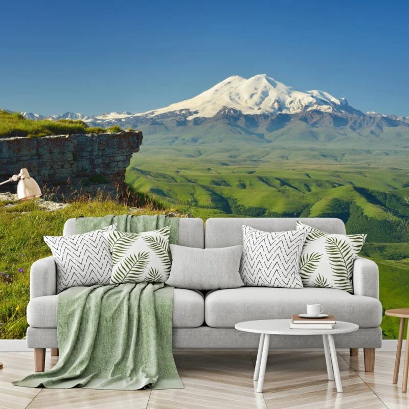 Wall mural majestic Mount Elbrus sunrise