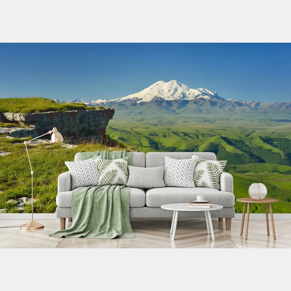 Wall mural majestic Mount Elbrus sunrise • Wallissimo®