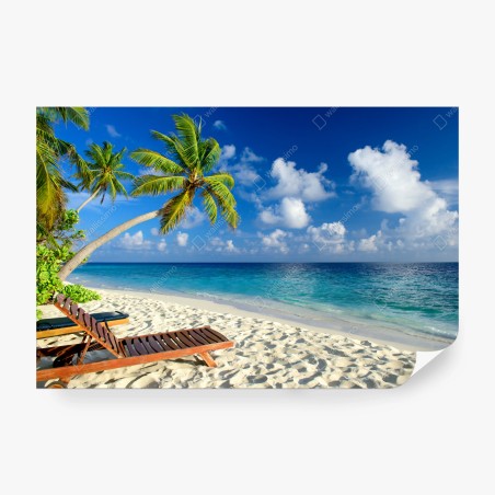 Wall mural tropical Maldives beach escape • Wallissimo®