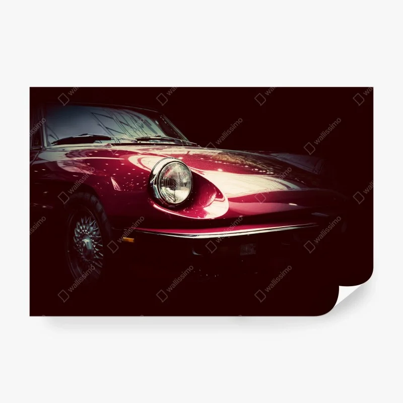Wall mural classic red sports car close-up