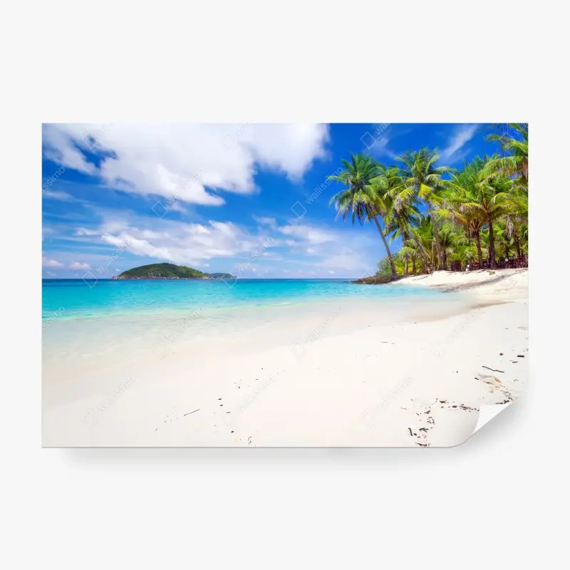 Wall mural hand drawn tropical fruit pattern • Wallissimo®