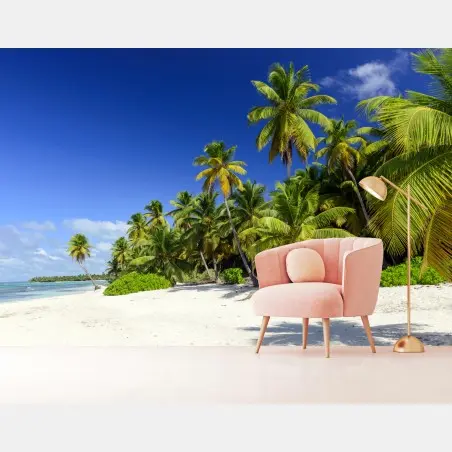 Wall mural serene Punta Cana tropical beach • Wallissimo®