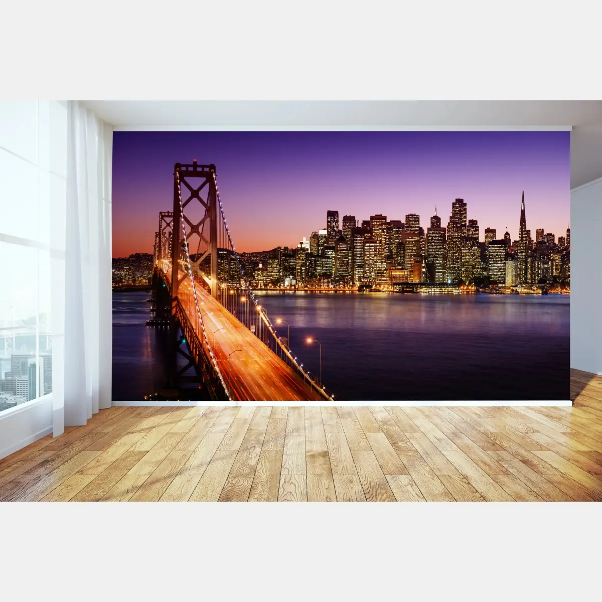 Wall mural San Francisco skyline at sunset • Wallissimo®