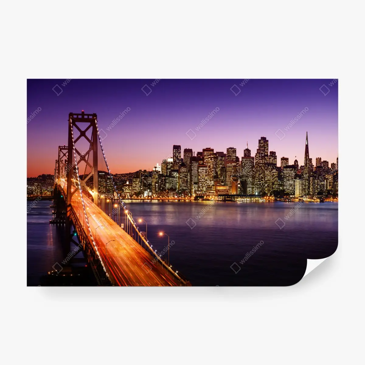 Wall mural San Francisco skyline at sunset • Wallissimo®