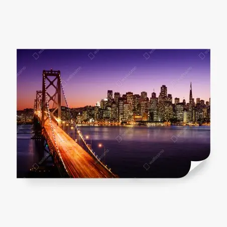 Wall mural San Francisco skyline at sunset • Wallissimo®