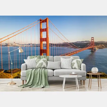 Wall mural Golden Gate Bridge panoramic view • Wallissimo®
