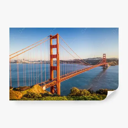 Wall mural Golden Gate Bridge panoramic view • Wallissimo®
