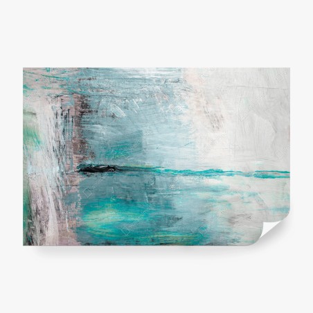 Wall mural serene turquoise abstract seascape • Wallissimo®