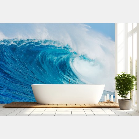 Wall mural majestic blue ocean wave • Wallissimo®