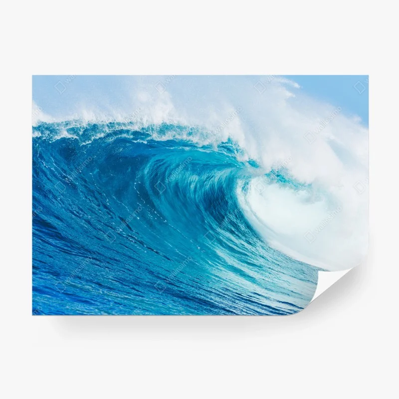 Wall mural majestic blue ocean wave