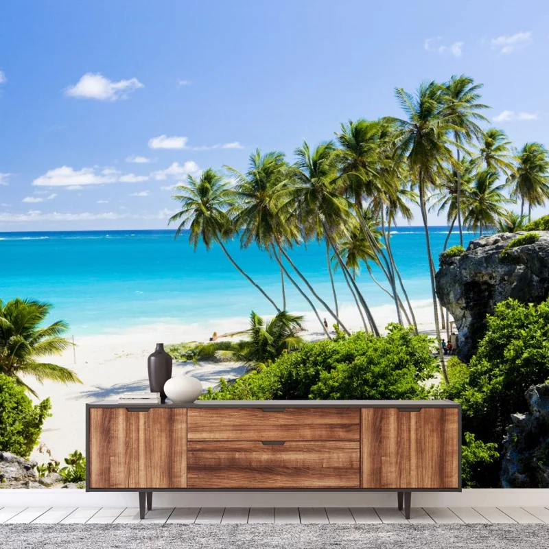 Wall mural Bottom Bay palm beach, Barbados