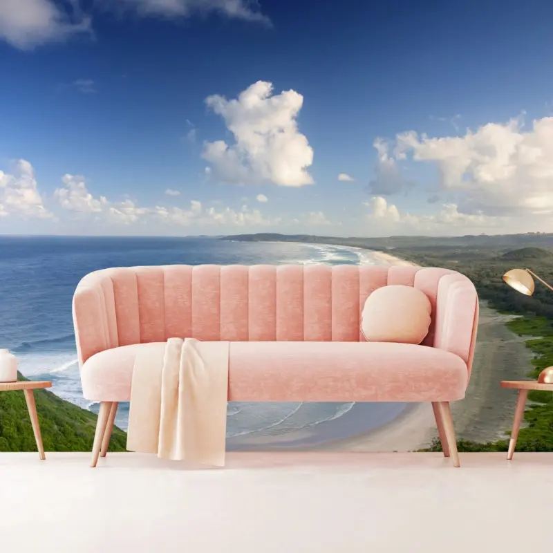 Wall mural Byron Bay coastal panorama