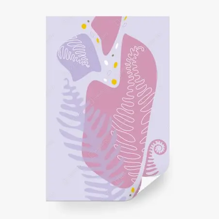 Wall mural soft pastel botanical abstract • Wallissimo®