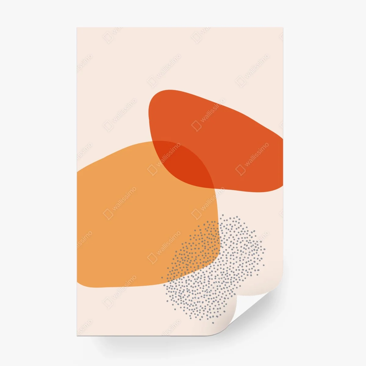 Wall mural warm abstract shapes composition ⁕ Wallissimo®