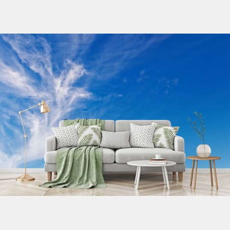 Wall mural serene meadow under blue sky • Wallissimo®