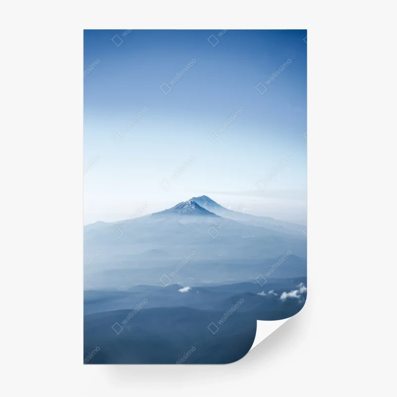 Wall mural misty blue mountain peaks