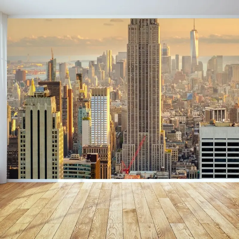 Wall mural New York skyline at sunset