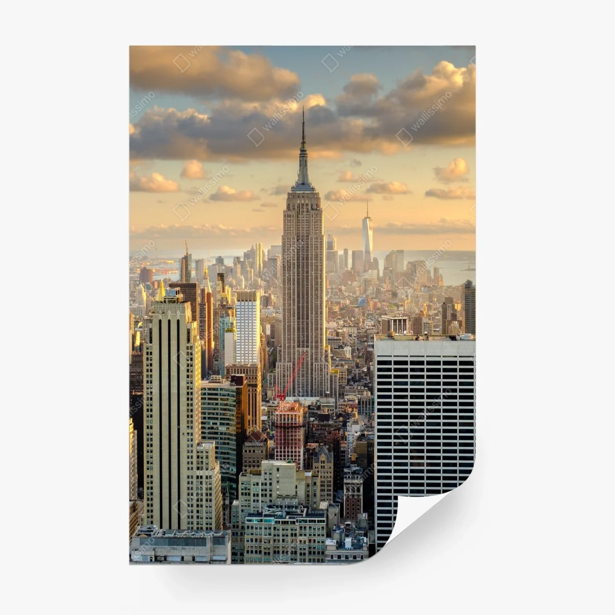 Wall mural New York skyline at sunset • Wallissimo® Wall mural New York skyline at sunset • Wallissimo®