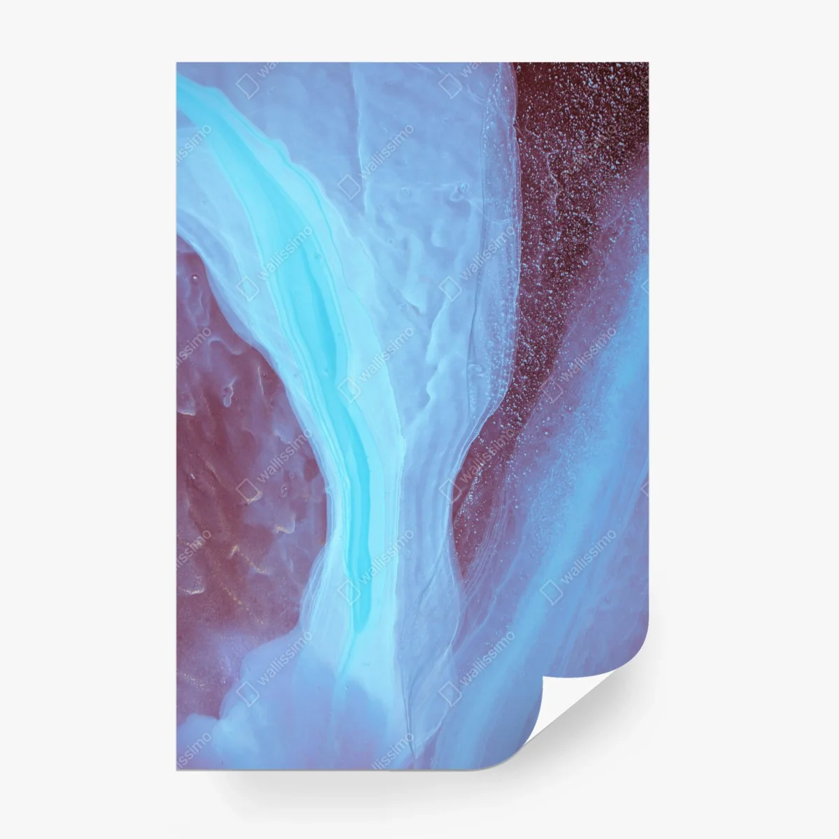 Wall mural ethereal turquoise and pink marble abstract • Wallissimo®