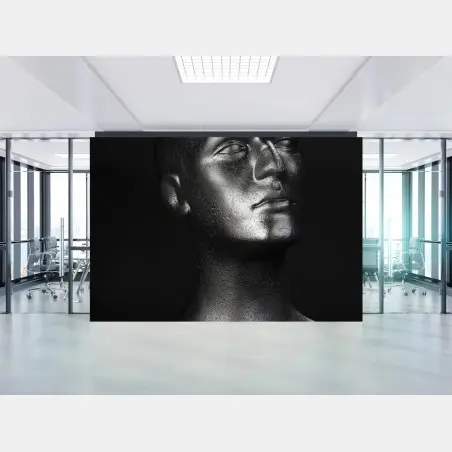 Wall mural black mannequin bust portrait • Wallissimo®