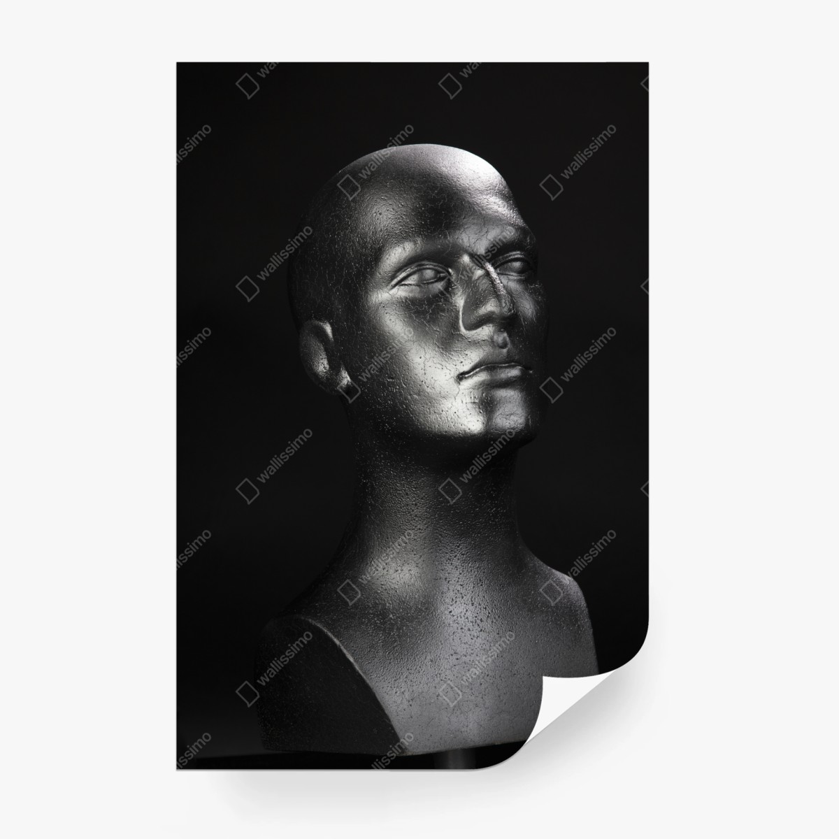 Wall mural black mannequin bust portrait • Wallissimo®