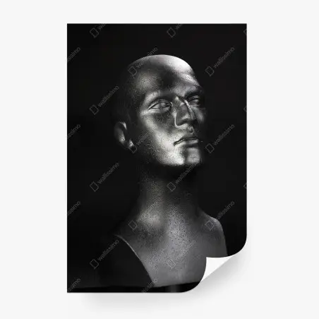 Wall mural black mannequin bust portrait • Wallissimo®