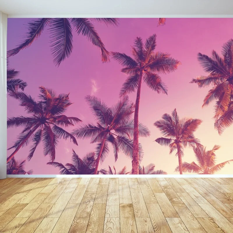 Wall mural tropical palms at sunset