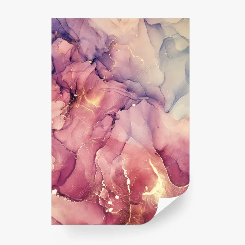 Wall mural ethereal purple marble abstract