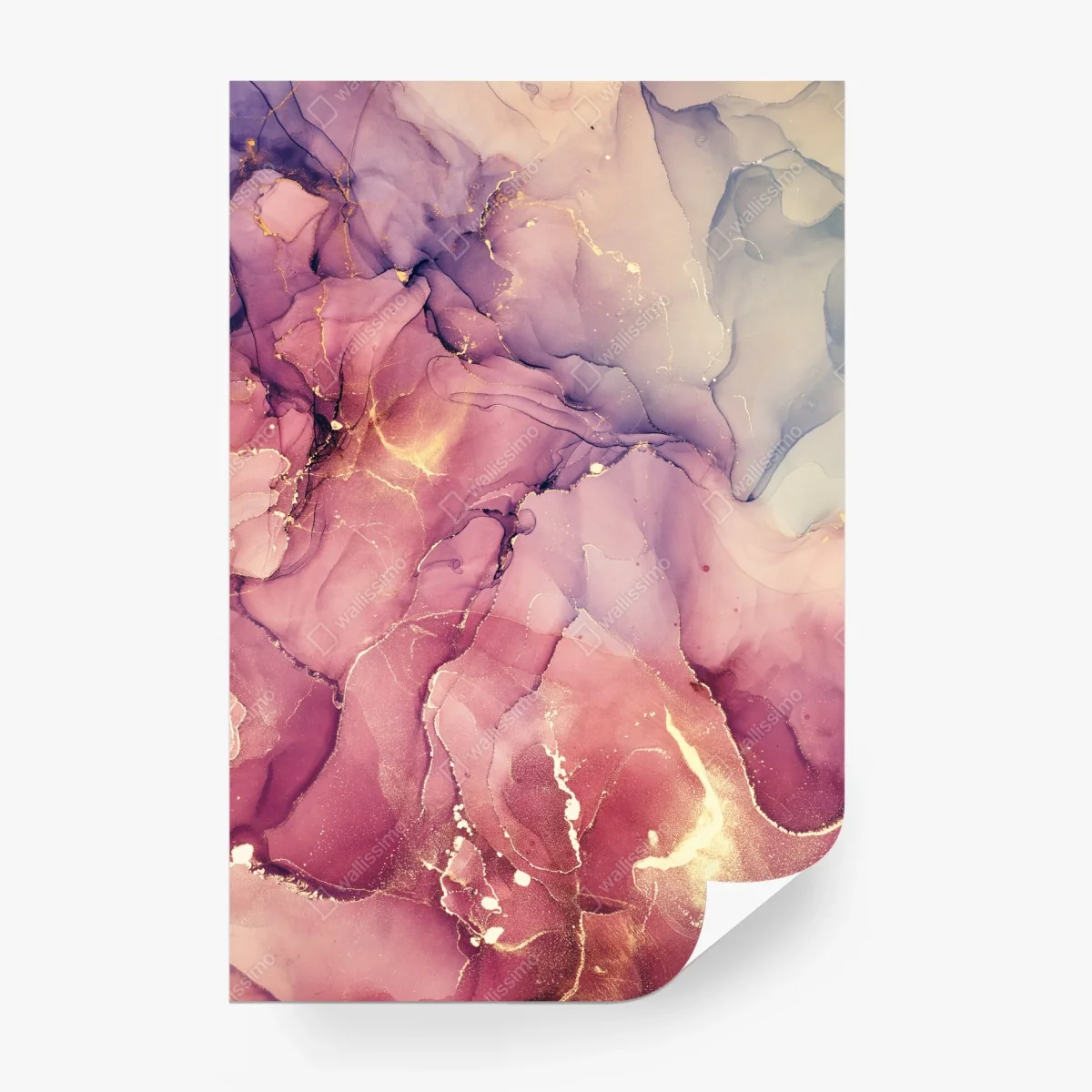 Wall mural ethereal purple marble abstract • Wallissimo®