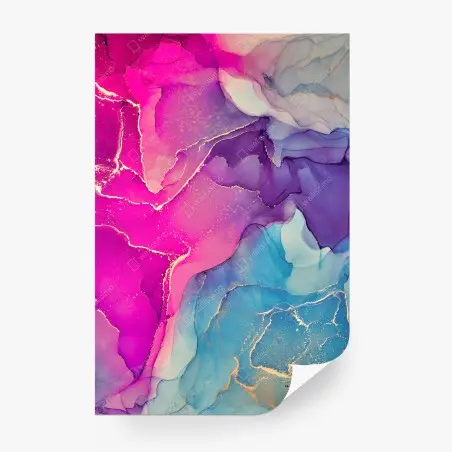 Wall mural vibrant marble alcohol ink composition • Wallissimo®