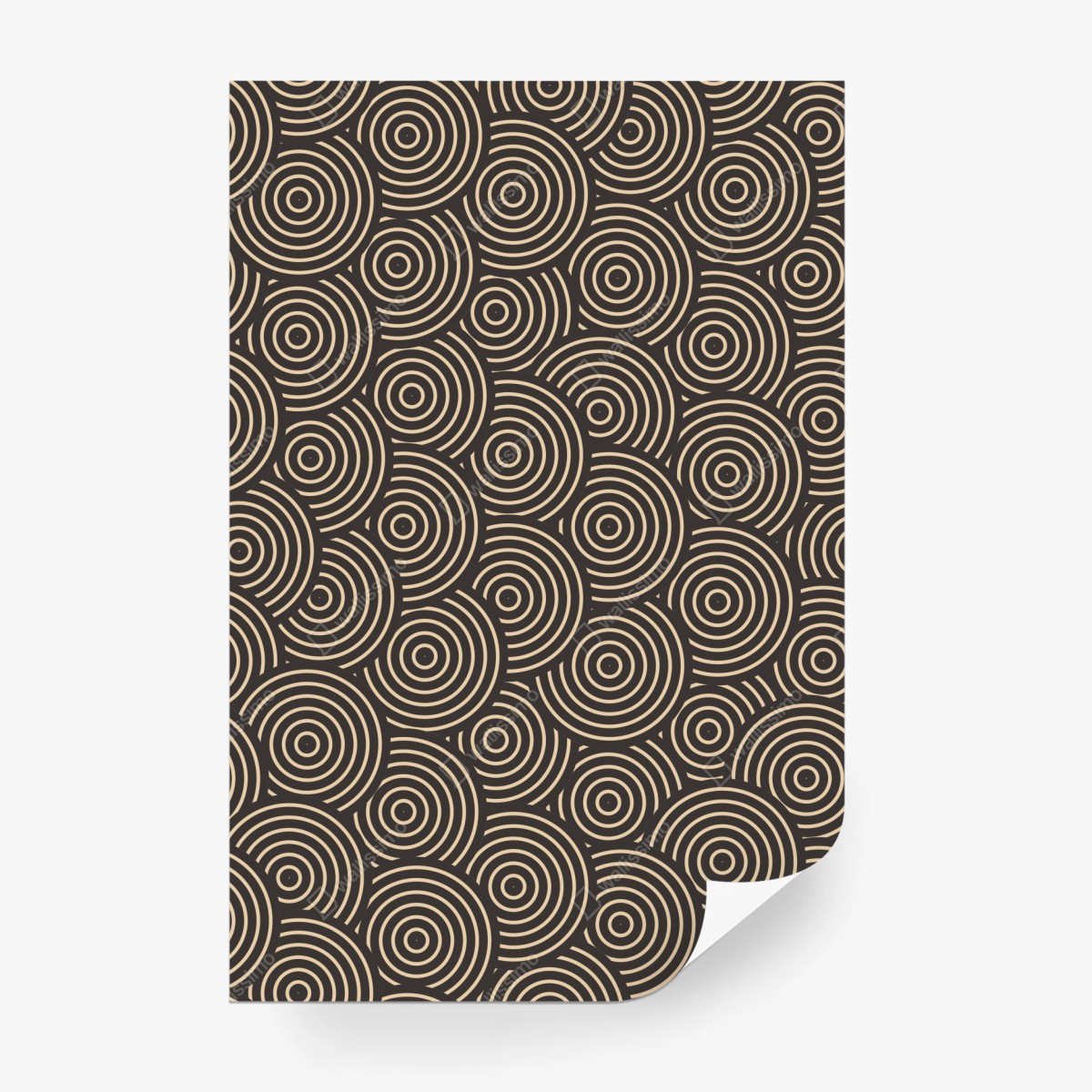 Wall mural retro concentric circles pattern ⁕ Wallissimo®