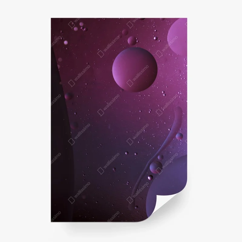 Wall mural purple cosmic spheres abstract art