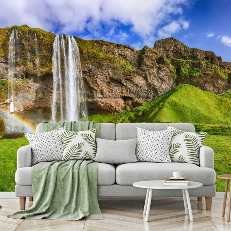 Wall mural Seljalandsfoss waterfall panorama